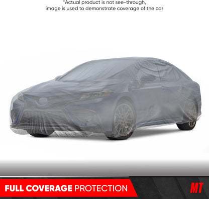 Motor Trend Breathable Lightweight Car Cover, Anti-Moisture Build-Up Water-Resistant Scratch-Resistant Travel-Friendly, Universal Fit for Cars SUVs Trucks Vans All-Weather Outdoor/Indoor, (XL) 210" L