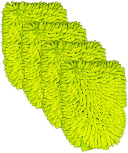 Never Ride Stock Microfiber Car Wash Mitt – Scratch-Free Chenille, Extra Thick & Ultra Absorbent – Safe for Black & Dark Paint – Lint-Free, Reusable Auto Cleaning Glove
