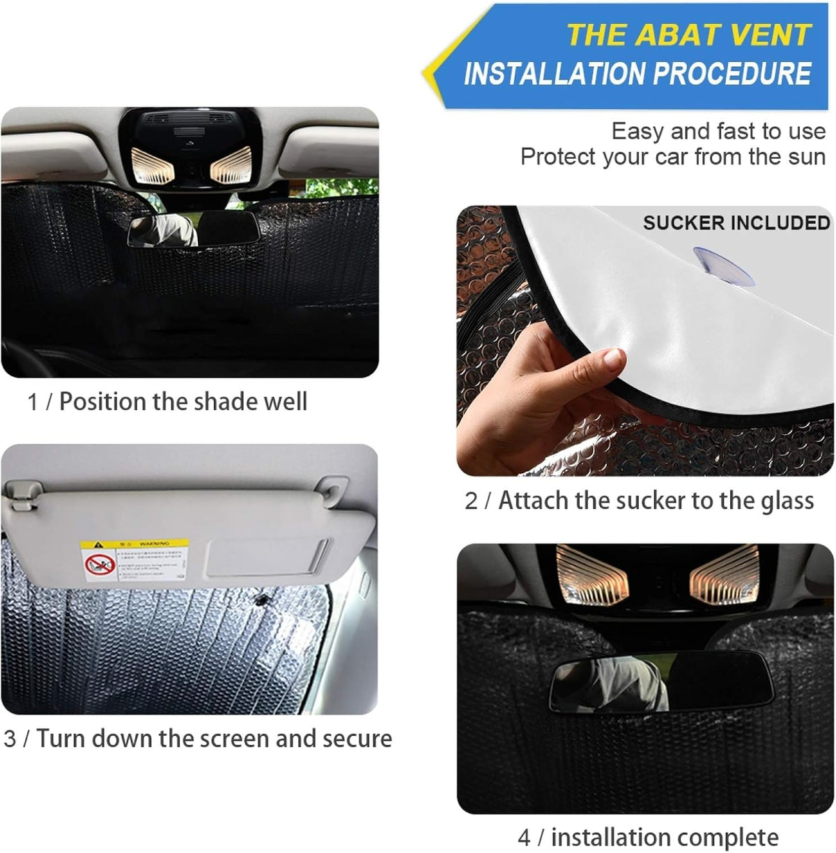 Black Leopard Car Windshield Sun Shade Animal Skin Print Foldable UV Ray Sun Visor Protector Sunshade to Keep Your Vehicle Cool (51" x 27.6")