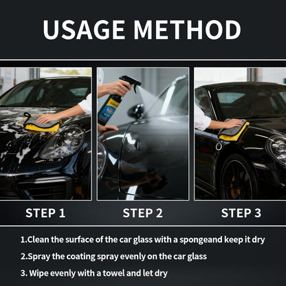SOPAMI Ceramic Coating Spray (2 Pack), Hydrophobic Car Wax for High Gloss Paint Protection, Water Beading Sealant and Quick Detailer for Paint, Glass, Plastic and Metal
