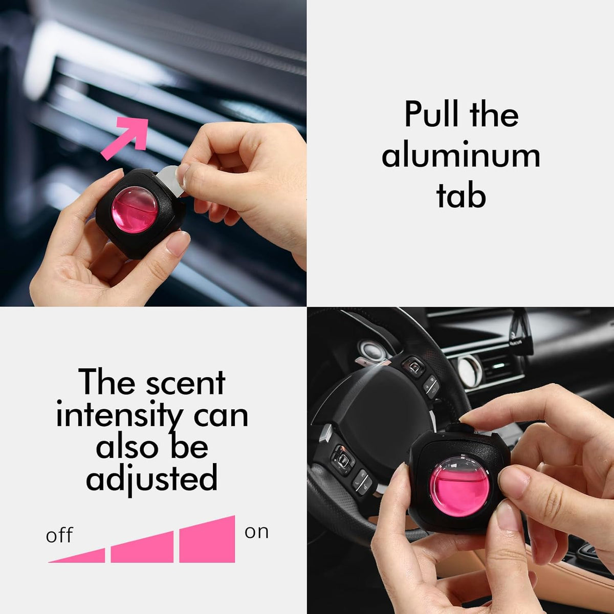 Car Air Fresheners, 6 Pack, Citrus, Car Fresheners Vent Clips, Long Lasting Air Freshener, Car Refresher for Men Women