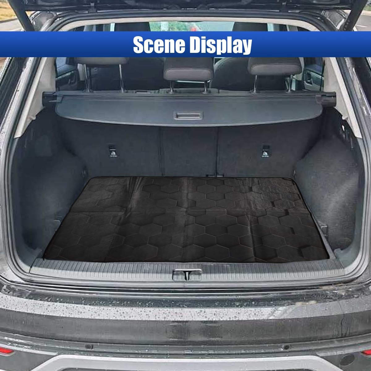Car Trunk Cargo Liner, 38"×29" Scratch-Resistant Car Floor Mat, Washable Auto Trunk Protective Mat, Fashionable Vehicle Interior Decoration Accessories for SUVs, Trucks (Style1)