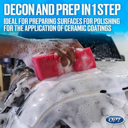 Optimum Touchless Decon Car Wash Soap – pH Neutral, Heavy Duty Decontamination, Touch Free, Spray on and Rinse Off Car Wash and Ceramic Coating Maintenance Multi-Use Formula (1 Gallon)