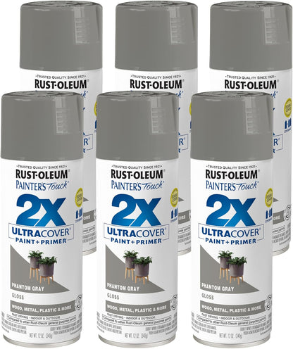 Rust-Oleum 334029 Painter's Touch 2X Ultra Cover Spray Paint, 12 oz, Gloss Clear - Colors F