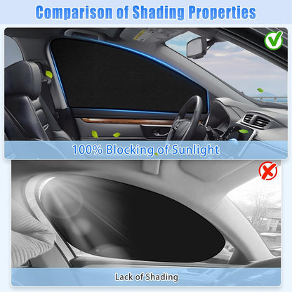 ZATOOTO Suede Car Window Shades 4PCS - Car Window Covers for Ultimate Privacy, UV Protection, and Heat Insulation, Side Window Sun Shade Perfect for Camping, Travel, Baby Safety, and Daily Use