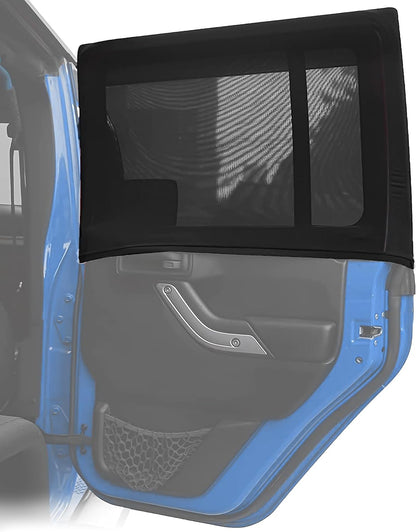 EcoNour Car Window Shades for Side Windows (Pack of 2) | Sun Shade for Car Heat and UV Protection | Adjustable Elastic Fabric Baby Car Shade | Rear Side Window Sun Shade Accessories (Large 21"x36")
