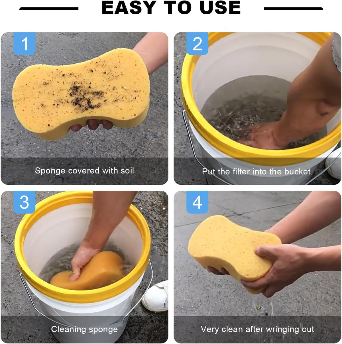 2PCS Car Wash Bucket Insert, Auto Washing Grit Trap Bucket Filter Removes Dirt & Debris, Car Dirt Guard Detailing & Cleaning Tool Fits 12 Inch Diameter or 3-5 Gallon Buckets (Black+Red)
