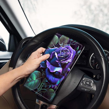 Car Registration and Insurance Holder, Leather Car Glove Box Organizer, Cool Car Accessories for ID, Driver's License Cards & Essential Document, business cards, Men&Women, Retro Audio Cassette