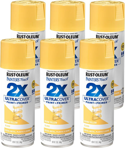 Rust-Oleum 334029 Painter's Touch 2X Ultra Cover Spray Paint, 12 oz, Gloss Clear - Colors A