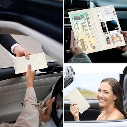 Car Registration and Insurance Holder，Colour Patterns Men Women Car License Document Registration and Insurance Card Holder