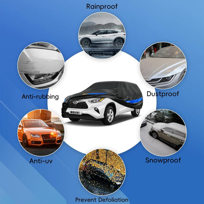 Car Cover Waterproof All Weather for Automobiles, Universal Fit Sedan Coupe Chevrolet Corvette/Camaro, Ford Mustang/Fusion, Honda Accord/Civic, KIA Optima, Hyundai Sonata, Nissan Maxima etc.