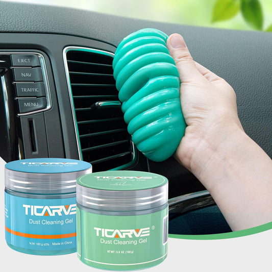 TICARVE 2Pack Cleaning Gel Car Putty Slime for Detailing Putty Detail Tools Car Interior Cleaner Automotive Cleaning Kits Keyboard Cleaner Blue Rose (320g/11.2oz)