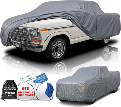 SUV Cover Waterproof All-Weather,Outdoor Full Exterior Automobiles SUV(Length 182-190 inch) with Windshield Sun Shade Universal Fit Toyota RAV4,CRV,Model Y,Q5,Size S2 (See SizeChart)
