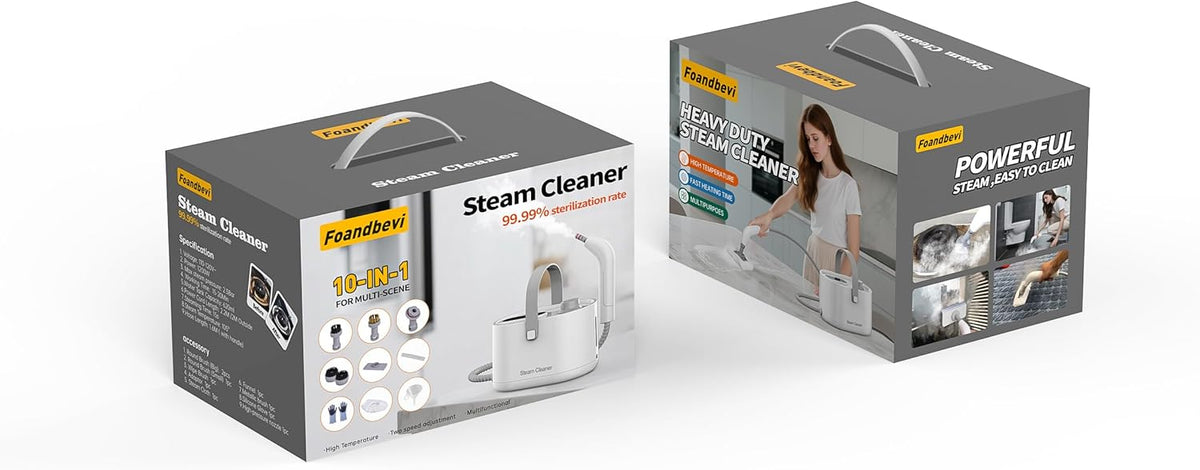 Foandbevi 7 in 1 Steam Cleaner 2500W High Pressure Steamer for Cleaning, Car Steamer Handheld Steam Cleaner for Home Use, Hardwood Floor Steam Cleaner for Upholstery, Kitchen, Bathroom, Grout