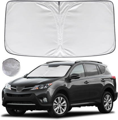 KAYZT Windshield Sun Shade for 2019-2025 2026 Chevy Silverado 1500 /GMC Sierra 1500 2500HD 3500HD Foldable Sunshade Front Window Custom Fit Car Accessories - Colors C