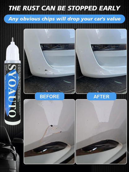 SYOAUTO Black Touch Up Paint for Cars, Auto Touch Up Paint Black Scratch Repair Automotive Black Car Paint Pen 2 in 1 Car Touch Up Paint 0.4 oz