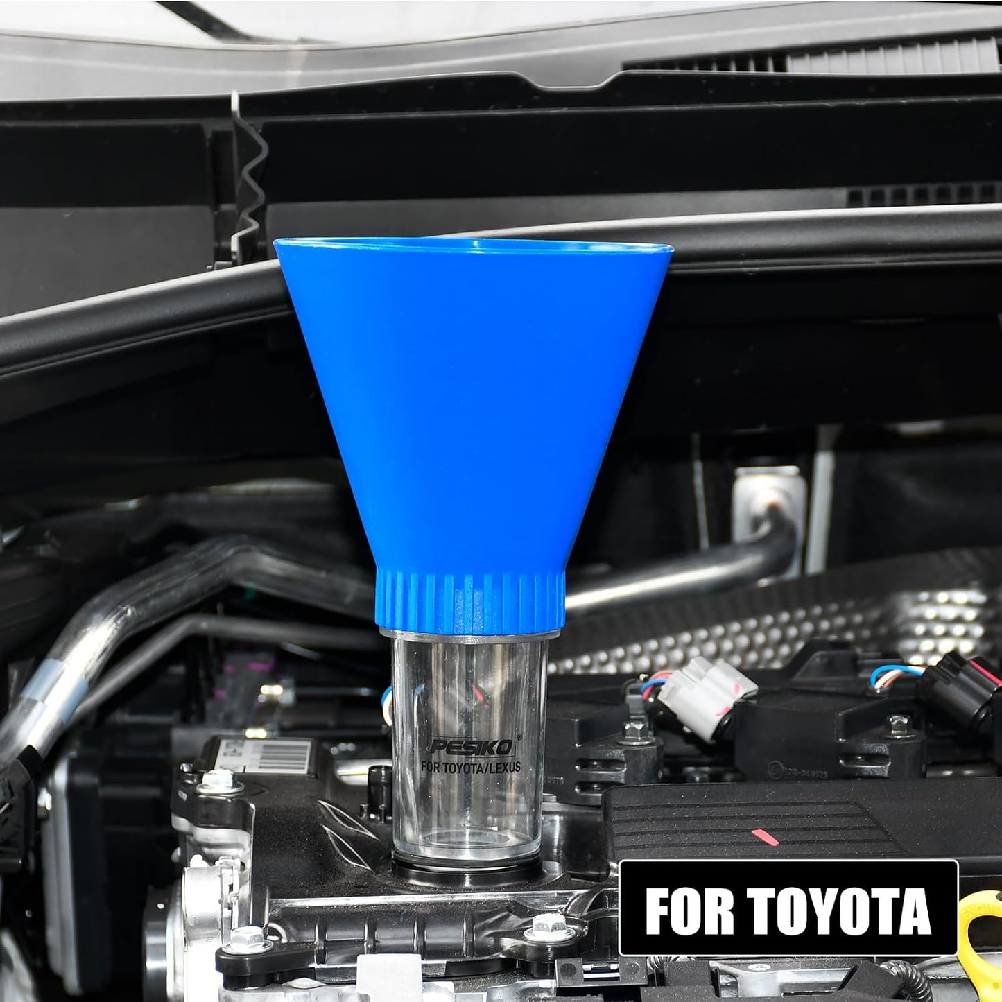 Engine Oil Funnel Spill-Free Hands-Free Compatible with Buick, Cadillac, Chevrolet, and GMC Vehicles for Fast & Easy Oil Change