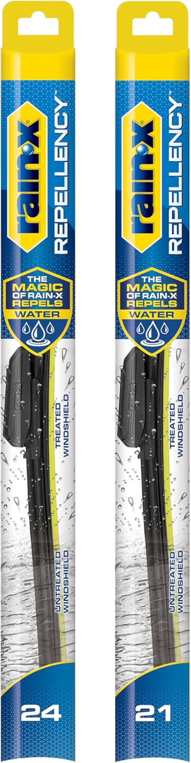 Rain-X 810363 Repellency Water Repellent Wiper Blades, 22" Windshield Wipers (Pack of 2), All Weather Streak-Free for Enhanced Visibility w/Water Repellency Formula [Amazon Exclusive] - Colors A