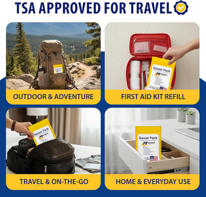 MFASCO - 7 in 1 - Travel Size Medicine Kit - TSA Approved | 28 First Aid Emergency OTC Medicine Packets for Cruise & International Travel | Compact Med Refill for Traveling & Office Assembled in USA