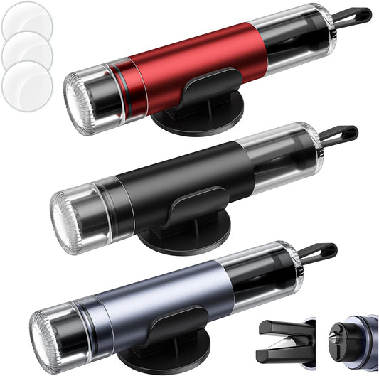 3-Pack Car Safety Hammer Seatbelt Cutter, 2026 Upgraded Transparent Lid Window Breaker Seatbelt Cutter Underwater, 2 in 1 Emergency Keychains car Window Breaker Tool, New Car Accessories