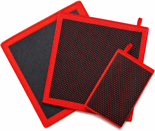 3-in-1 Clay Towel Kit for Car Detailing, 12" x 12" Clay Towels & Clay Mitt, Upgraded Rubber Polymer Coating, Synthetic Clay Bar Alternative, Remove Iron Dust, Bugs, Tree Sap & Contaminants
