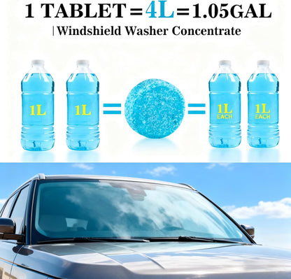 200pcs Car Windshield Washer Tablets - Washer Fluid Tablets Glass Cleaner Concentrate Car Windshield Wiper Fluid Cleaner Automotive Glass Cleaner