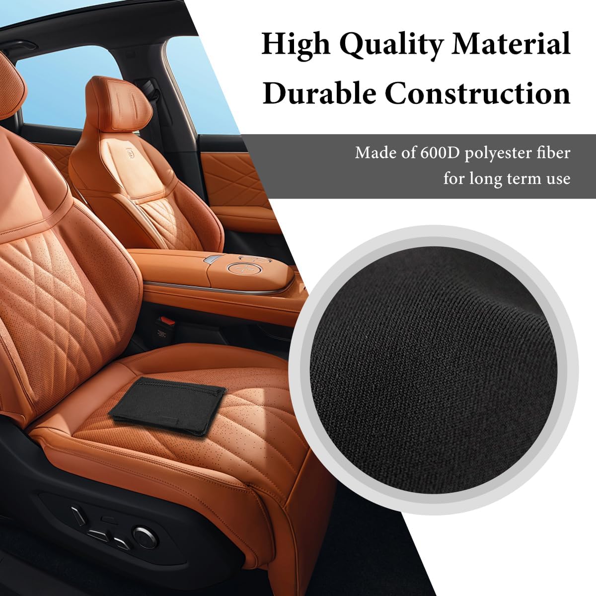 Car Registration and Insurance Holder, Glove Box Compartment Document Holder Owner Manual Case, Soft Zippered Pouch Multi-Pocket Glove Bag for Auto Insurance License Cards