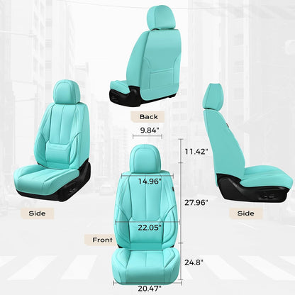 Coverado Seat Covers Full Set, Black Seat Covers for Cars 5 Seats, Car Seat Protector, Waterproof Nappa Leather Car Seat Cushion, Front and Rear Car Seat Cover Fit for Most Sedans SUV Pick-up Truck - Colors A