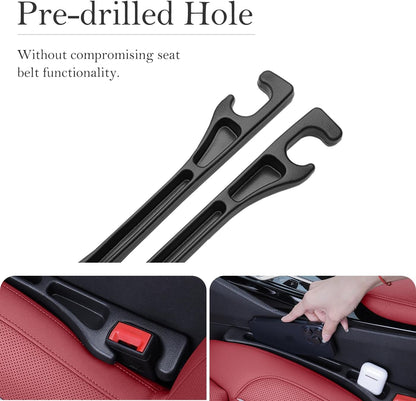 Car Seat Gap Filler 2-Pack, Universal Elastic Soft Foam Seat Gap Plug – Fills Gap Between Seat & Console, Drop-Proof Guard for Phones, Keys & Cards, Fits Cars, SUVs, Trucks & Sedans