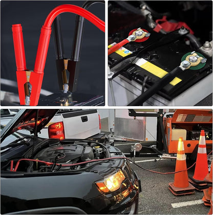 Nilight Jumper Cables for Car Battery 8 Gauge 12 FT Booster Cable Heavy Duty 250 A CCA with Carrying Bag Jump Start Emergency Kit Pickup Vans SUV Sedan Motorcycle