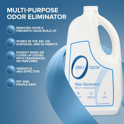 Zero Odor Multi-Purpose Odor Eliminator - Eliminate Air & Surface Odor – Patented Technology Best for Bathroom, Kitchen, Fabric, Closet- Smell Great Again, 8oz (Over 1000 Sprays)