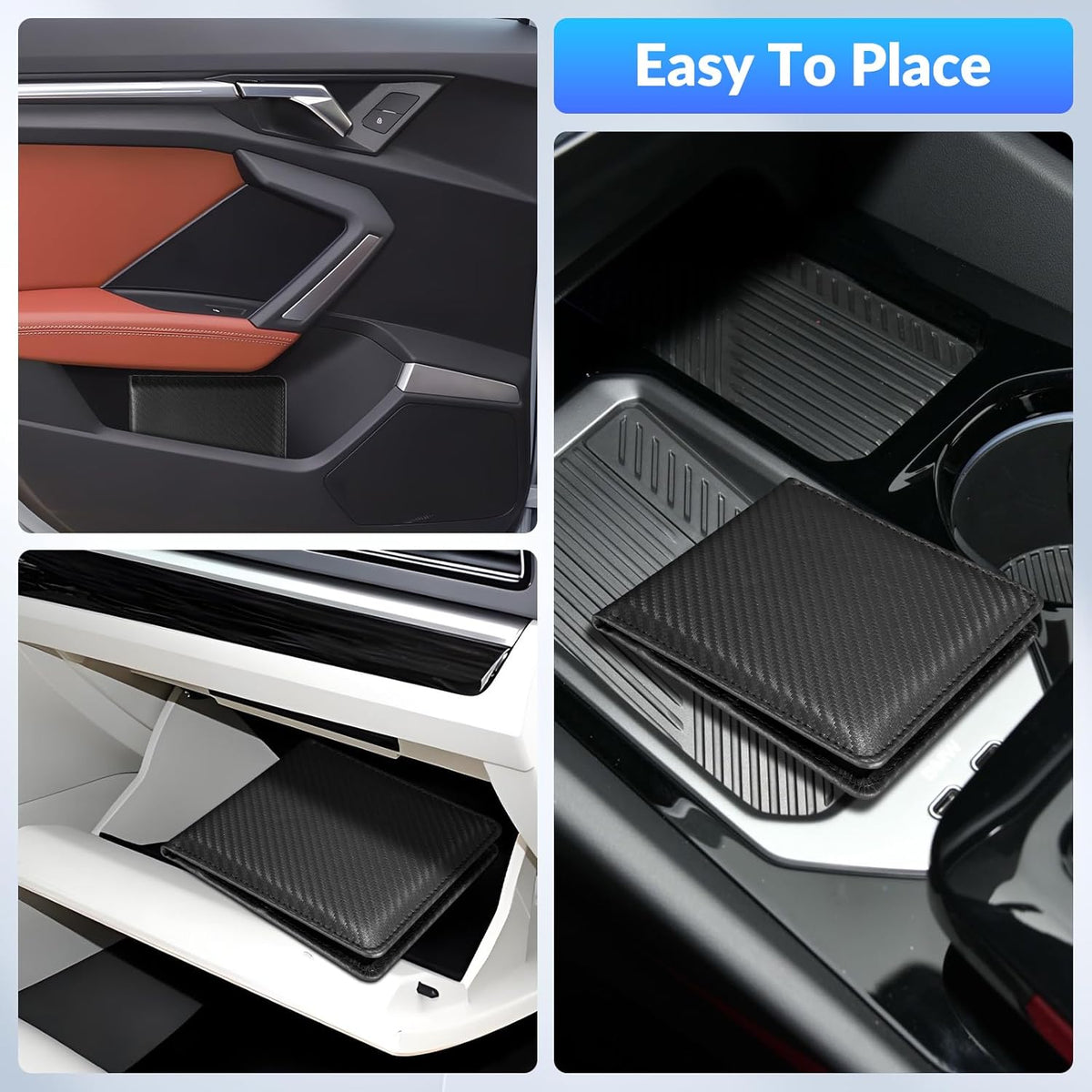 Car Registration and Insurance Card Holder，Vehicle Glove Box Car Organizer，Accessories Case for Storing Driving Licences, Cards, Documents