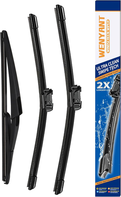 28"/28" Windshield Wipers Compatible with Ford Edge 2015-2020 Focus 2012-2018 Escape/Fusion 2013-2019 Front Wiper Blades for My Car Original Equipment Automotive Replacement (Set of 2) - Colors A
