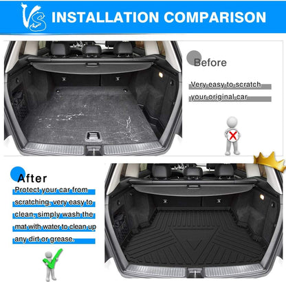 Rav4 Cargo Liner - Trunk Mat for Toyota RAV4 2019-2024 2025, All Weather Cargo Mat for rav4 Accessories, Heavy Duty (Fit for All Models)