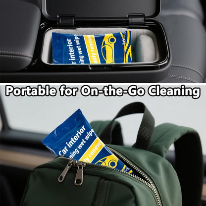 Car Protectant Wipes-Multi-Surface Cleaning Cloths, Interior Car Wipes with UV Protection Against Cracking and Fading, 60 Wipes