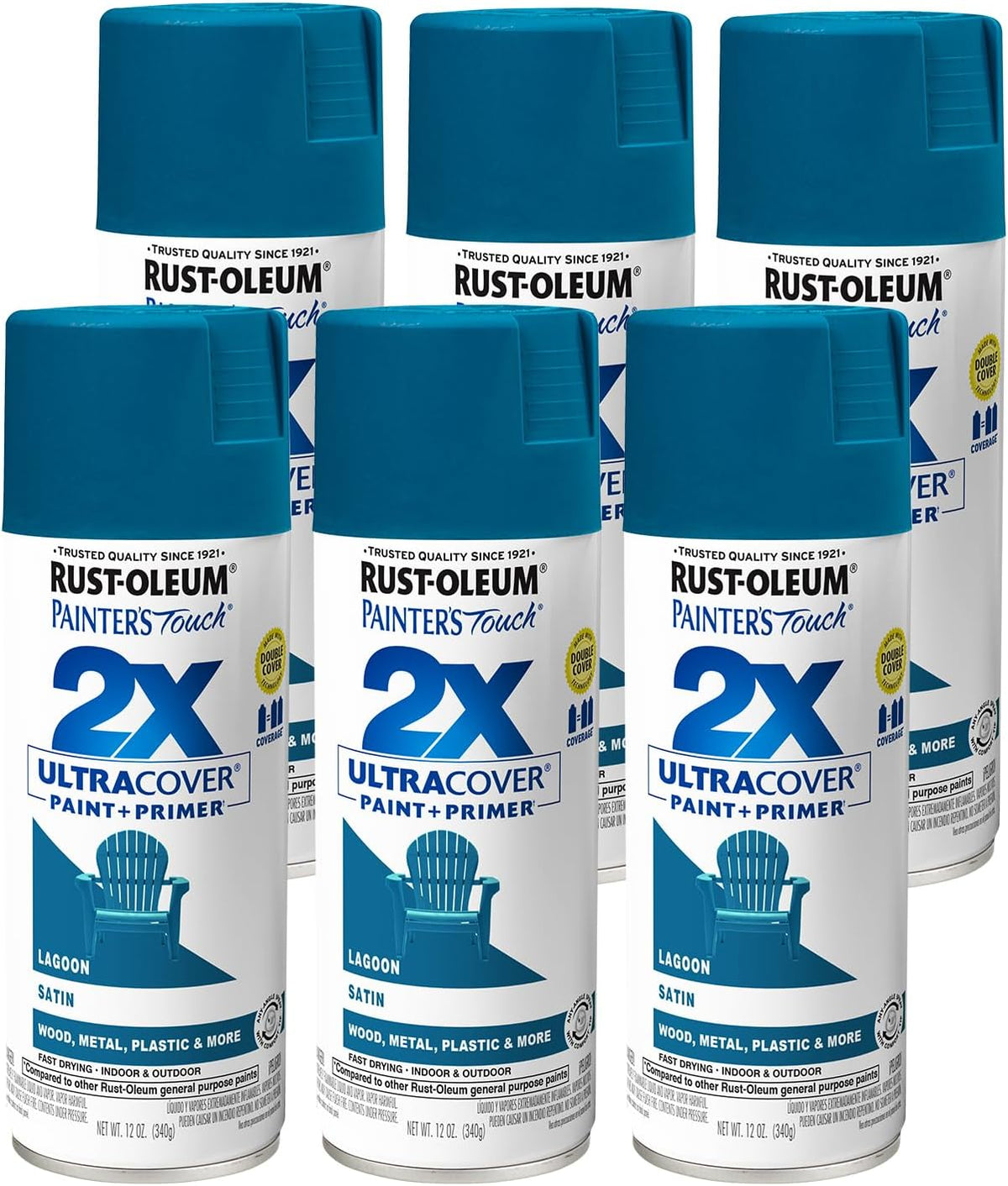 Rust-Oleum 334029 Painter's Touch 2X Ultra Cover Spray Paint, 12 oz, Gloss Clear - Colors B