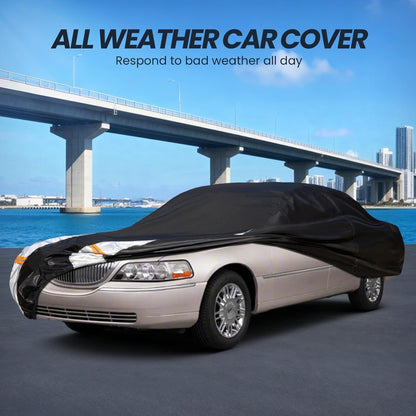 Large SUV Car Cover for Chevy Suburban 100% Waterproof All Weather, Heavy Duty Outdoor Full Exterior Covers Rain Sun Wind UV Protection. - Colors A