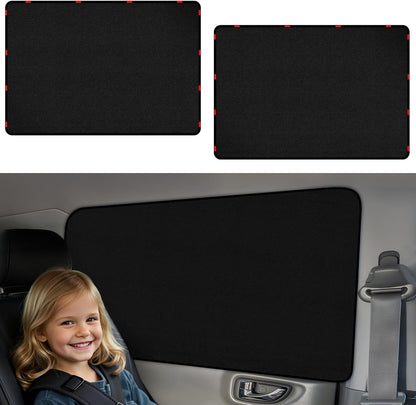 ZATOOTO Suede Car Window Shades 4PCS - Car Window Covers for Ultimate Privacy, UV Protection, and Heat Insulation, Side Window Sun Shade Perfect for Camping, Travel, Baby Safety, and Daily Use