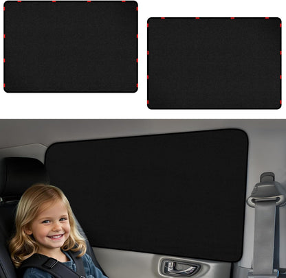 ZATOOTO Suede Car Window Shades 4PCS - Car Window Covers for Ultimate Privacy, UV Protection, and Heat Insulation, Side Window Sun Shade Perfect for Camping, Travel, Baby Safety, and Daily Use