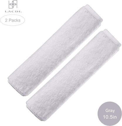 LACDL Extra Long Seatbelt Cover Super Soft Furry for Adults Kids Women & Men, Thick Plush Full Car Seat Belt Strap Cushion, Fluffy Shoulder Pad Protector, Auto Interior Accessories, 1pc, Black, 15.5in