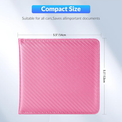 Car Registration and Insurance Card Holder，Vehicle Glove Box Car Organizer，Accessories Case for Storing Driving Licences, Cards, Documents