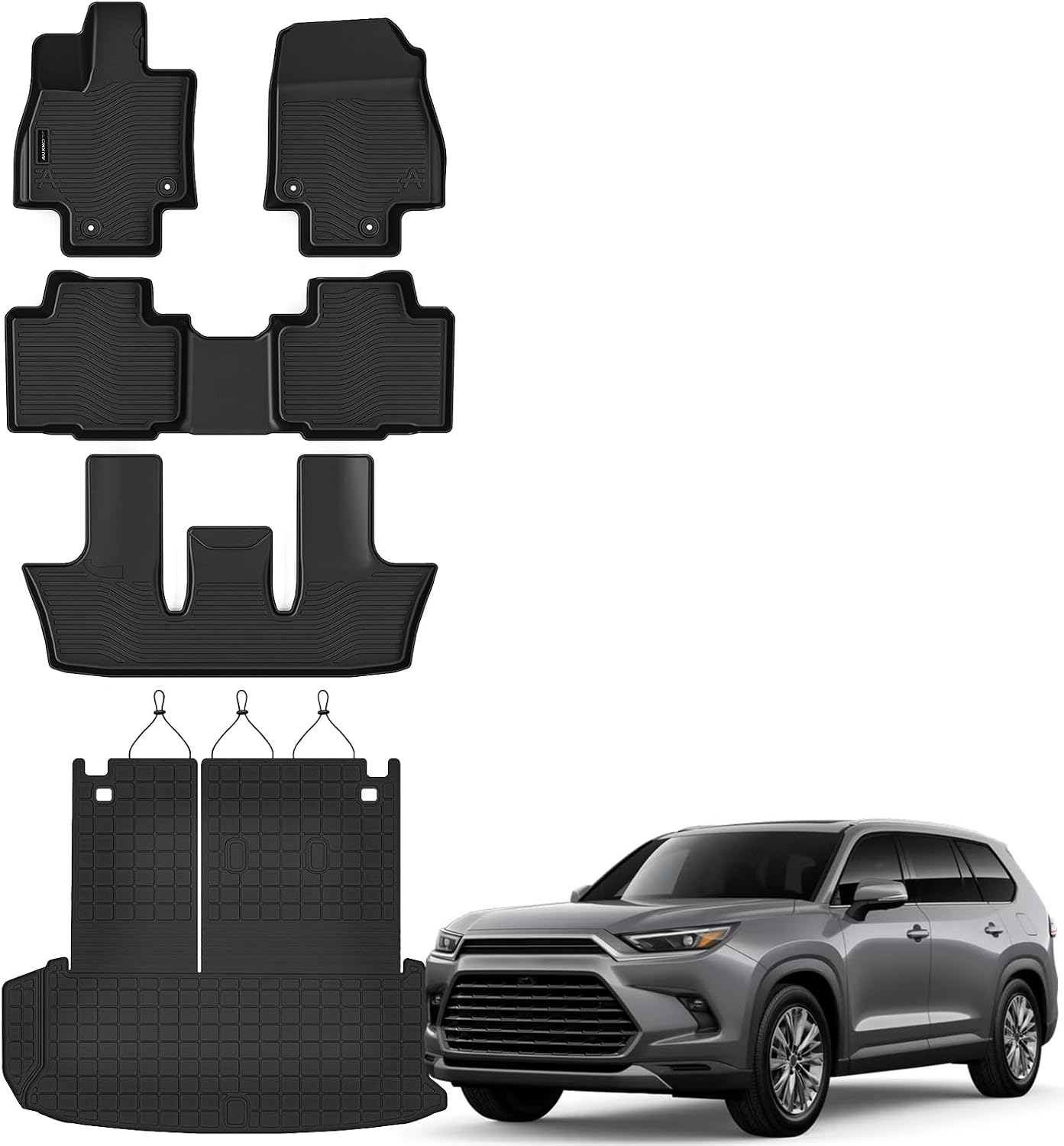 All Weather Floor Mat Fit for Toyota Corolla(Include Hybrid Exclude Hatchback) 2026 2025-2020 TPE Rubber Liners Corolla Accessories All Season Guard Odorless Anti-Slip Liner Black