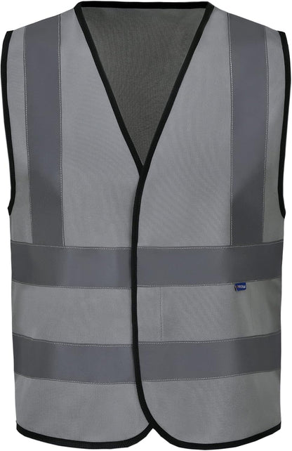 AYKRM 12 colour High visibility viz vest hi vis viz reflective work construction safety vest (XS-8XL) - Colors B