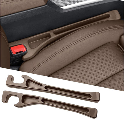 EnzeroTools Car Seat Gap Filler, 2-Pack No-Drop Seat Side Gap Seam Filler Organizer with Phone Holder, Universal Fit Fill The Gap Between Seat & Console, Perfect for Car, SUV, Truck