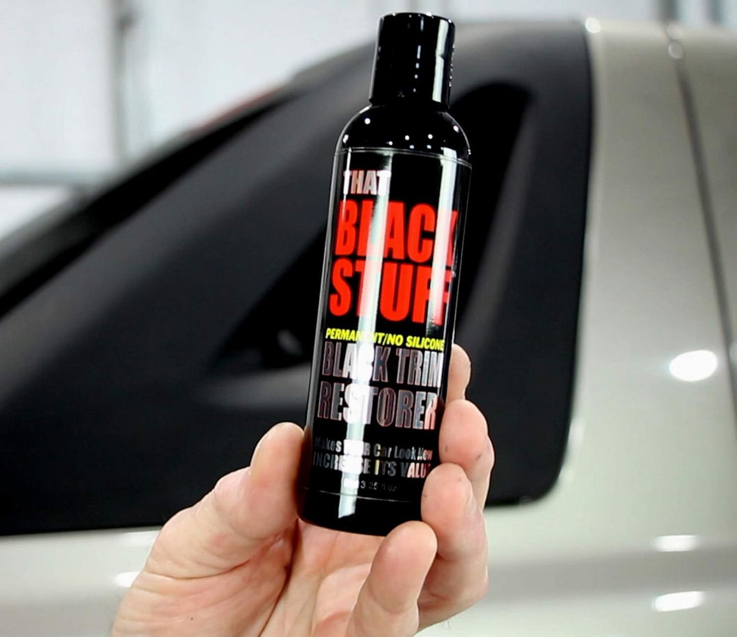 Black Plastic Restorer - Instantly Restore Your Faded or Damaged Black Plastic Trim - Won't Wash Off - Permanent - Lasts for Years - Easy - that Black Stuff