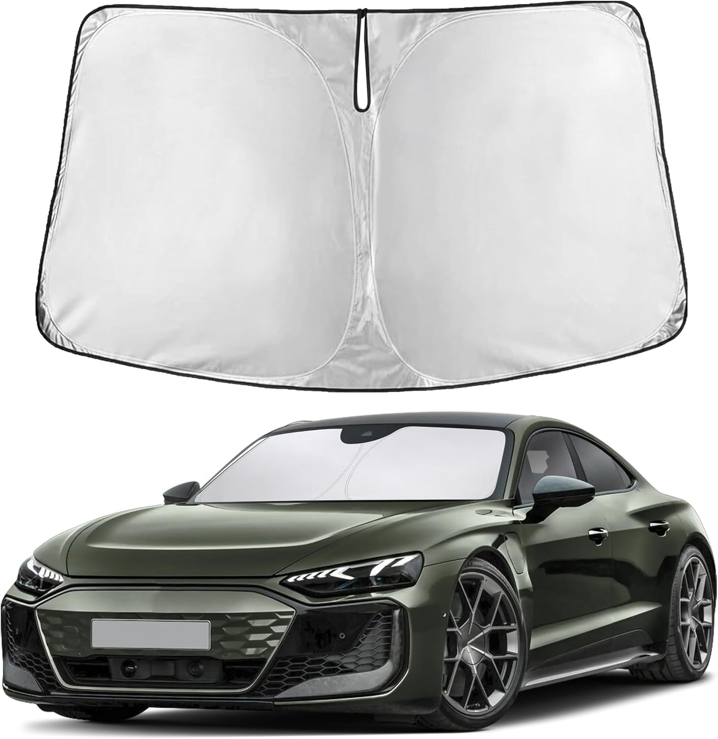 EcoNour Car Windshield Sun Shade | 2025 Upgraded Innovative No-Light-Pass Technology for Maximum Coverage | Foldable Sun Shade Keeps Your Vehicle Cool | Must-Have Car Accessories | Small (59" x 29") - Colors G