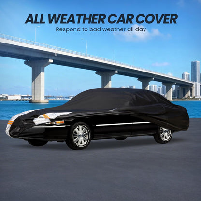 Large SUV Car Cover for Chevy Suburban 100% Waterproof All Weather, Heavy Duty Outdoor Full Exterior Covers Rain Sun Wind UV Protection. - Colors B