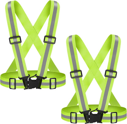 High Visibility Reflective Vest Safety Vest Running Reflective Gear Adjustable Reflective Vest for Walking,Jogging,Hiking,Night Cycling