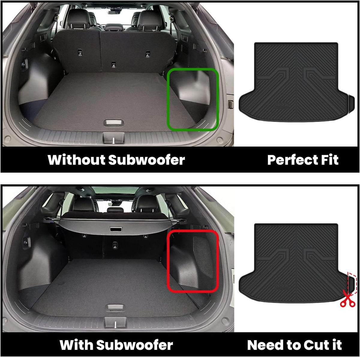 LASFIT Floor Mats Fits for Hyundai Sonata 2020-2026 (Only for FWD & Gas) & Kia K5 2021-2025 (Only for FWD) Custom Fit TPE All Weather Floor Liners Car Mats Accessories, Black
