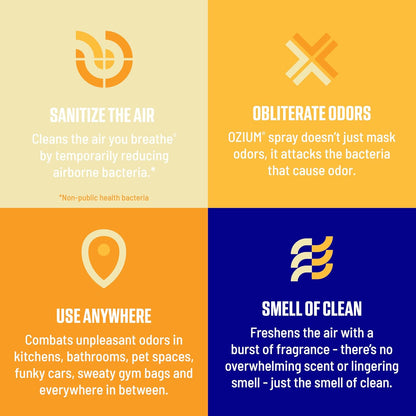 Ozium . Air Sanitizer & Odor Eliminator for Homes, Cars, Offices and More, Outdoor Essence, 0.8 Oz( Pack of 6) (packaging may vary)
